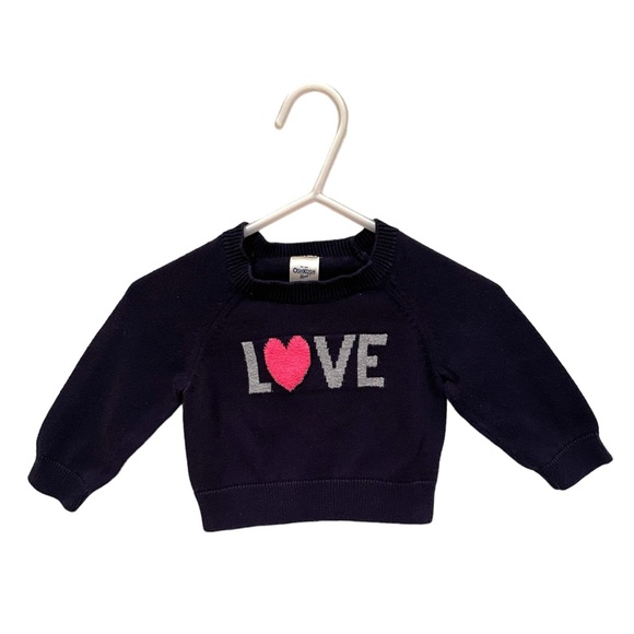 💠. **2 for $20** Oshkosh B’gosh Navy blue sweater size 6 month. - Picture 6 of 7